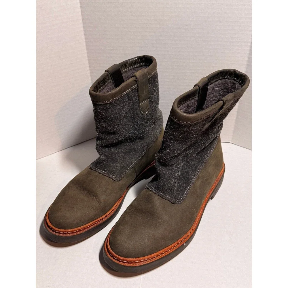 CLARKS Trace Fern Leather Boots Women Size 8 1/2 (Bx 3)